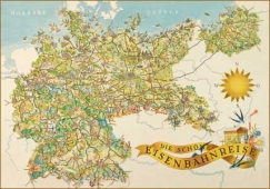 Bildwandkarte - „Die schöne Eisenbahnreise - Deutschland 1937“
