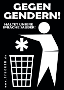 Gegen Gendern - Haltet unsere Umwelt sauber! - Aufkleber Paket 50 Stück
