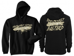 Frauen Kapuzenpullover - Bratwurst eating Bastard - schwarz/beige