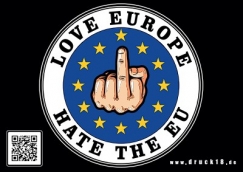 Love Europe - Hate the EU - Aufkleber Paket 10 Stück