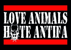 Love Animals - Hate Antifa - Aufkleber Paket 10 Stück