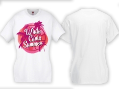 Frauen T-Shirt - White Girls Summer - Sansibar - weiß