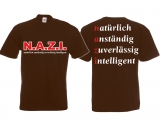 Frauen T-Shirt - N.A.Z.I. - Motiv 1 - braun