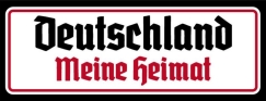 Blechschild - 27x10cm - Deutschland meine Heimat - schwarz/weiß/rot