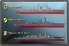 Blechschild - 20x30cm - Deutsche Kriegsmarine - Deutschland - Admiral Scheer - Admiral Graf Spee