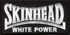 Aufnäher - Skinhead - White Power - mit Klett