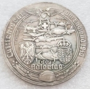 Medallie - Luftschlacht um England - Adlertag - silbern - Sammleranfertigung