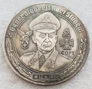 Medallie - Generaloberst Kurt Student - silbern - Sammleranfertigung