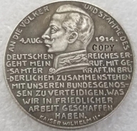 Medallie - Erneuerung des Eisernen Kreuzes - silbern - Sammleranfertigung