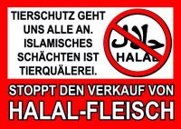 Stopp Halal - Aufkleber Paket 10 Stück