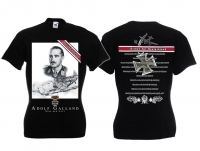 Frauen T-Shirt - Helden für Deutschland - Adolf Galland - schwarz