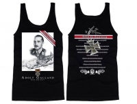 Muskelshirt/Tank Top - Helden für Deutschland - Adolf Galland - schwarz