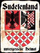 Holzschild - 12x18cm - Sudetenland - Unvergessene Heimat