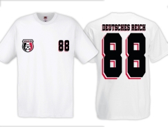 Frauen T-Shirt - Fußball - Deutsches Reich - Trikot 88 - Motiv 1 - weiß
