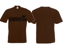 Frauen T-Shirt - Remigration - Die Heimat ruft! - braun