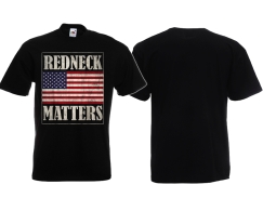 T-Hemd - Redneck Matters - US Flagge - schwarz