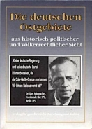 Buch - Die deutschen Ostgebiete aus historisch-politischer und völkerrechtlicher Sicht +++EINZELSTÜCK+++