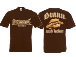 Frauen T-Shirt - Bratwurst Thüringen - Braun und Lecker - braun