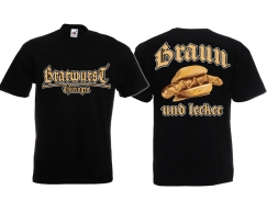 Frauen T-Shirt - Bratwurst Thüringen - Braun und Lecker - schwarz