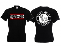 Frauen T-Shirt - Love Animals 2 - schwarz