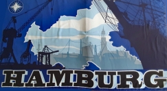 Fahne - Hamburg - Silhouette