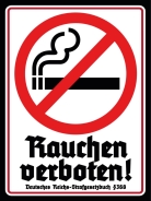 Holzschild - 30x40cm - Rauchen verboten