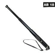 Mini Teleskop Abwehrstock - 12 Zoll - Mit Clip + Handschlaufe - schwarz