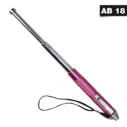 Mini Teleskop Abwehrstock - 12 Zoll - Mit Clip + Handschlaufe - pink