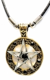 Halskette - Pentagramm - gold