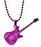 Halskette - Gitarre - pink