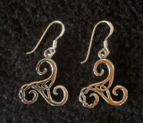 Ohrringe - Triskel verziert - 925 Silber 1 Paar