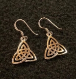 Ohrringe - Dreieckknoten - Sterlingsilber 1 Paar