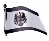 PVC Aufkleber - Königreich Preußen wehende Flagge 15x10 cm