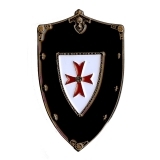 Pin - Templer - Wappen schwarzes Schild