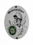 Emailleschild - Gebirgsjäger