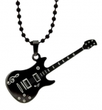Halskette - Gitarre - schwarz