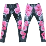 Premium Frauen - Leggings - Pink Roses +++RAUSVERKAUF+++