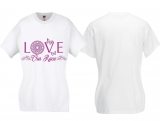 Frauen T-Shirt - Love our Race - weiß/lila - Motiv1