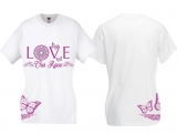 Frauen T-Shirt - Love our Race - weiß/lila - Motiv2