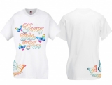 Frauen T-Shirt - young,white & free - weiß - bunt - Motiv2