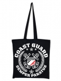 Stoffbeutel - Coast Guard - s/w/r - weiß