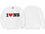 Pullover - I love NS - weiß