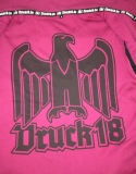 Druck18 Premium - Frauen Kapuzenjacke - Krawallgirl - schwarz/pink