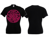 Frauen T-Shirt - Anker der Freiheit - schwarz/dark pink