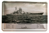 Blechschild - Schlachtschiff Bismarck - D02 (80)