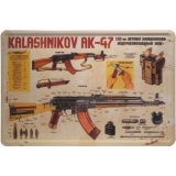 Blechschild - Kalashnikov AK-47 - D47 (248)