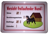 Blechschild - Vorsicht freilaufender Hund - BS150 (155)
