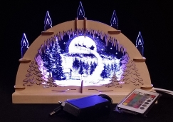 Lichterbogen LED - Foto - Weihnachtsmann - MINI